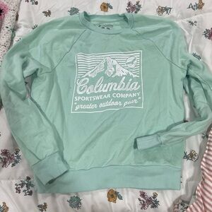 Columbia Light Green Outdoor Sweatshirt